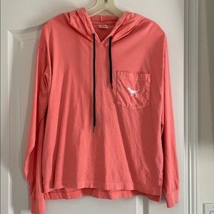 Victoria secret Pink hooded long sleeve shirt